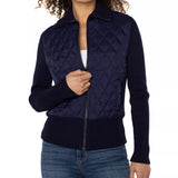 Quilted Front Knit Jacket (Liverpool)