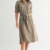Tie Waist Shirt Dress