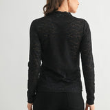 Lovely In Lace Mock Neck Top