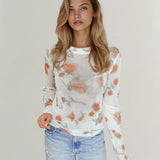 Malani Floral Mesh Top