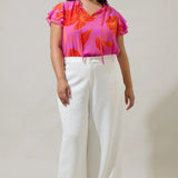 Blakely Split Neck Blouse (Plus)