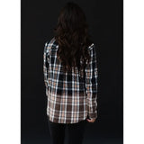 Bleach Dipped Plaid Flannel