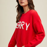 "Merry" Fluffy Patch Sweater