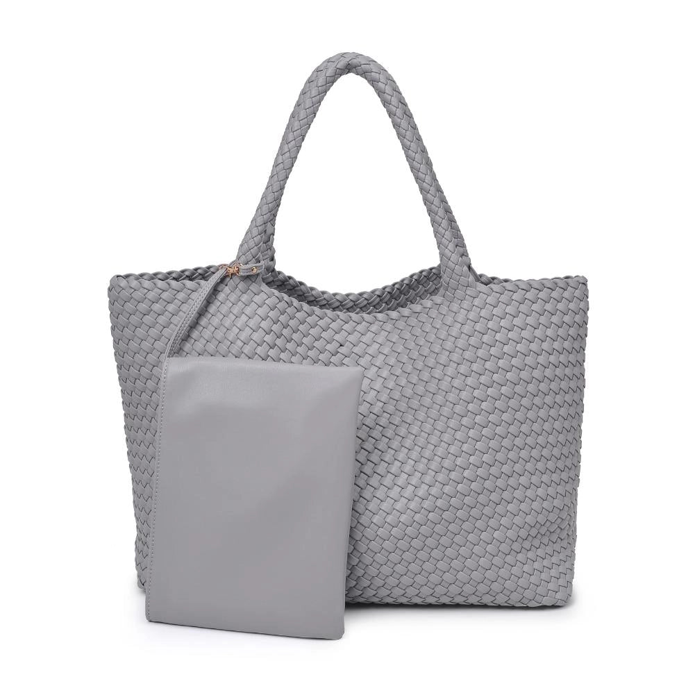 Solana Woven Vegan Leather Tote