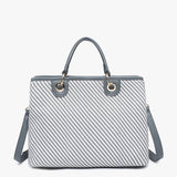 Nancy Woven Striped Tote