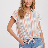 Summer Stripes Button Up