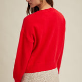 "Merry" Fluffy Patch Sweater