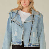 Rhinestone Denim Jacket