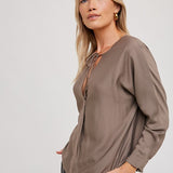 Tie Front Dolman Blouse