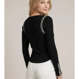 Lace Trim Boatneck Top
