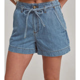 Strap Tie Denim Short
