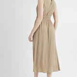 Textured Waist Midi Dress