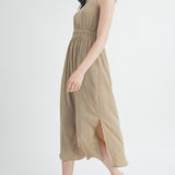 Textured Waist Midi Dress