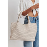 Solana Woven Vegan Leather Tote
