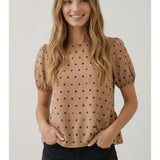 Polka Dot Peplum Blouse