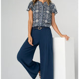 High Rise Pleated Wide Leg Trouser (Liverpool)
