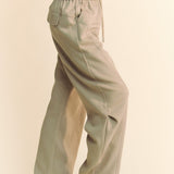 Pleated Drawstring Sport Pant