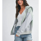 Striped Zip Hoodie