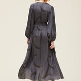 FINAL SALE ~ Print Satin Maxi Dress