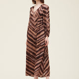 FINAL SALE ~ Satin Print Slim Maxi Dress