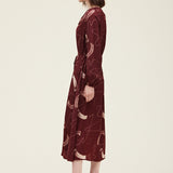 FINAL SALE ~ Stroke Print Midi Dress