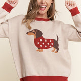 Dachshund Color Block Sweater