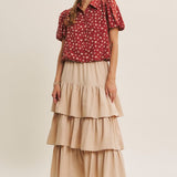Brunch Date Bubble Hem Blouse
