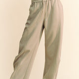 Pleated Drawstring Sport Pant