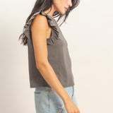 Ruffled Cap Sleeve Tank