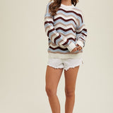 Multicolor Wavy Sweater