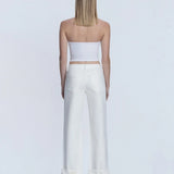 Aileeah Cuffed Slim Wide Leg Jean (Vervet)