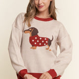 Dachshund Color Block Sweater