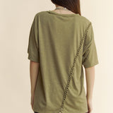 Braided Drop Shoulder Tee (Plus)
