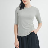 Half Sleeve Knit Tee Top