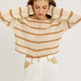 Open Knit Cropped Sweater