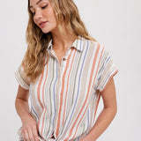 Summer Stripes Button Up