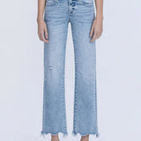 Aileeah Slim Wide Leg Jean (Vervet)