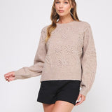 Floral Embroidery Sweater