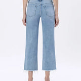Aileeah Crop Slim Wide Leg Jean (Vervet)