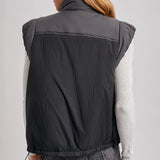 Color Contrast Puffer Vest