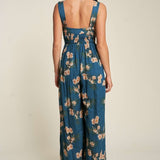 Smocked Bodice Floral Jumpsuit