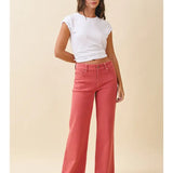 Raw Hem Wide Leg Denim Pant