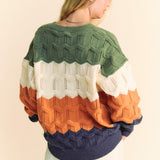 Cozy Waves Colorblock Sweater