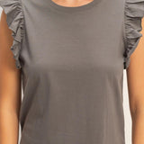 Ruffled Cap Sleeve Tank