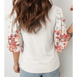 Half Sleeve Floral Print Top