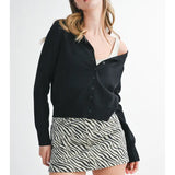 Ribbed Button Down Cardi