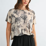 Floral Print Knit Top