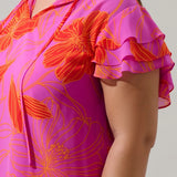 Blakely Split Neck Blouse (Plus)