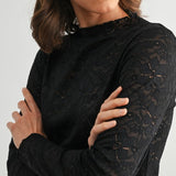 Lovely In Lace Mock Neck Top