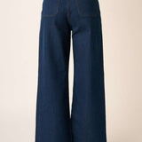 Wide Leg Double Pocket Denim Pant